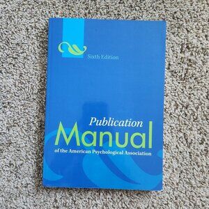 4/$25 Publication Manual American Psychological Association 6th Edition